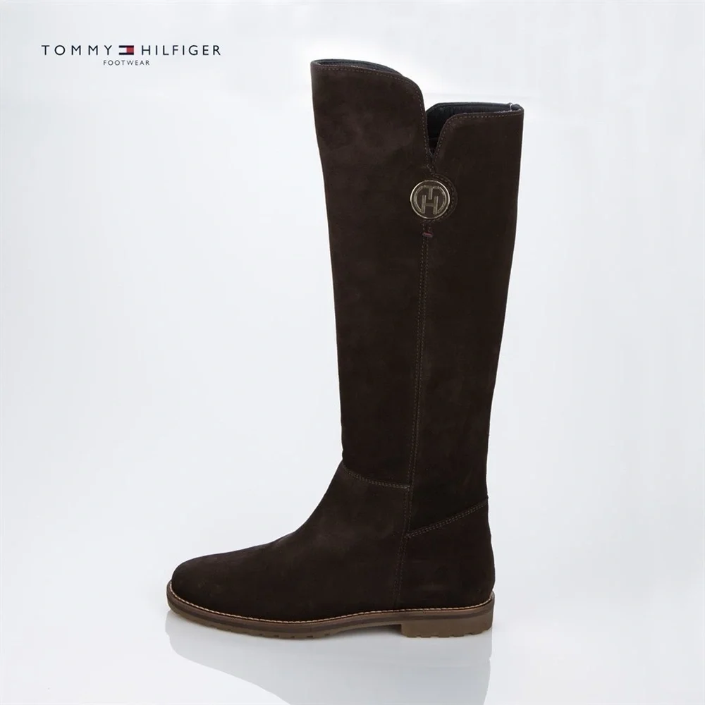 New Women Tommy Hilfiger Brown Boot